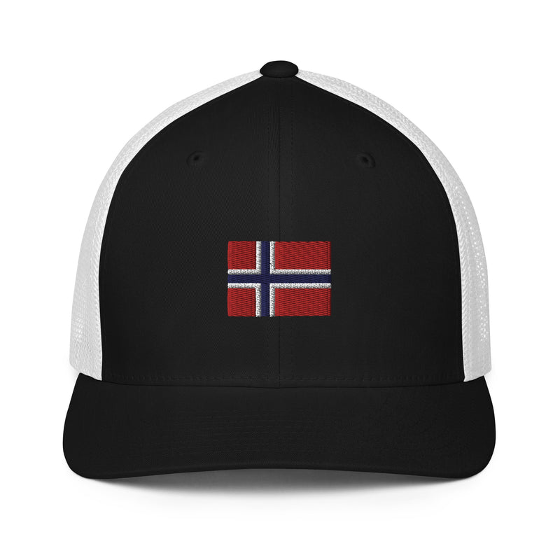 Norway Flag Closed Back Trucker Hat