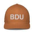 BDU Boulder Airport Code Closed Back Trucker Hat