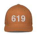 619 San Diego CA Area Code Closed Back Trucker Hat