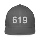 619 San Diego CA Area Code Closed Back Trucker Hat