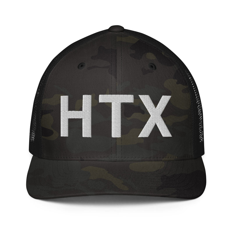 HTX Houston Texas Closed Back Trucker Hat