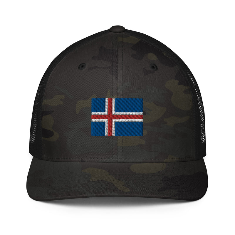 Iceland Flag Closed Back Trucker Hat