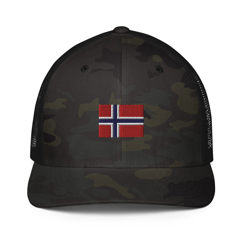 Norway Flag Closed Back Trucker Hat