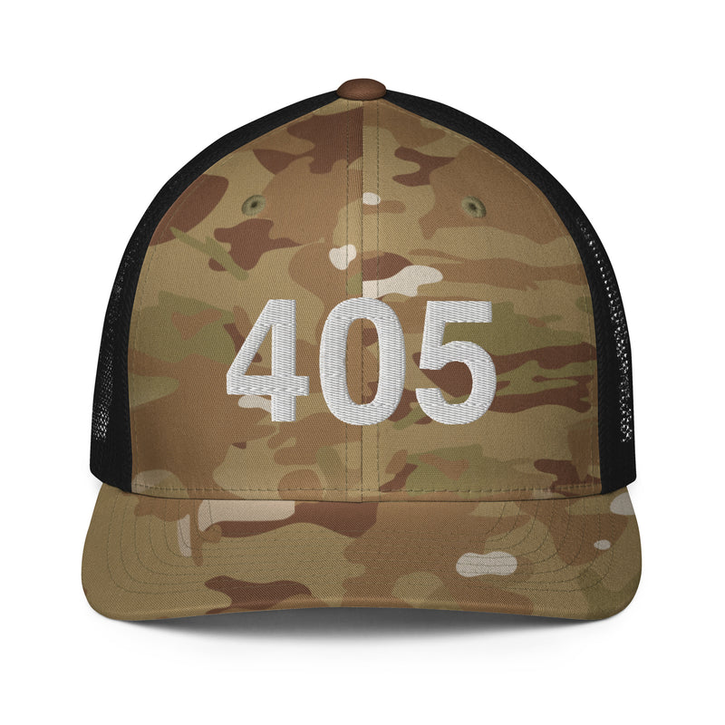 405 Oklahoma Area Code Closed Back Trucker Hat