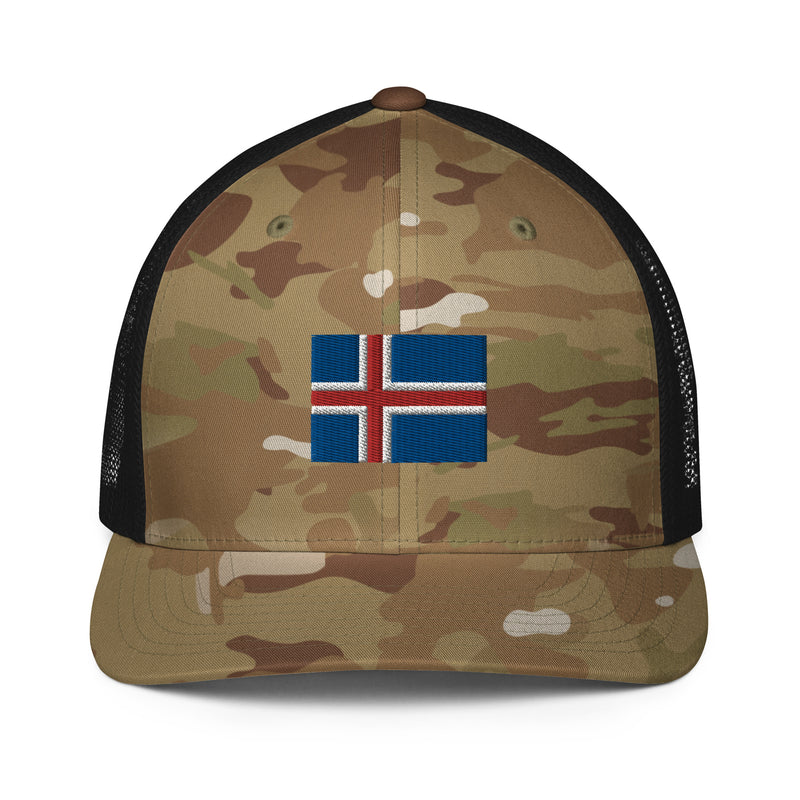 Iceland Flag Closed Back Trucker Hat