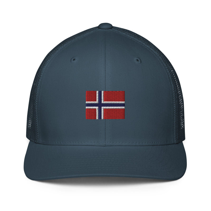 Norway Flag Closed Back Trucker Hat