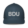 BDU Boulder Airport Code Closed Back Trucker Hat