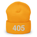 405 Oklahoma Area Code Cuffed Beanie