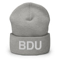 BDU Boulder Airport Code Cuffed Beanie