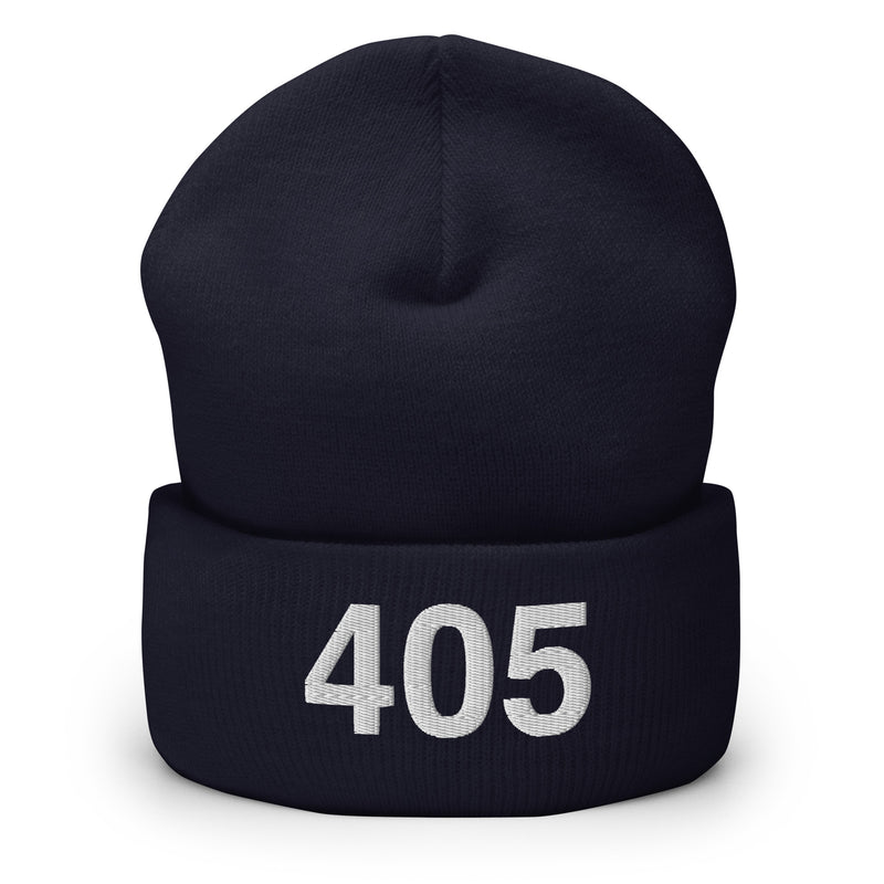 405 Oklahoma Area Code Cuffed Beanie