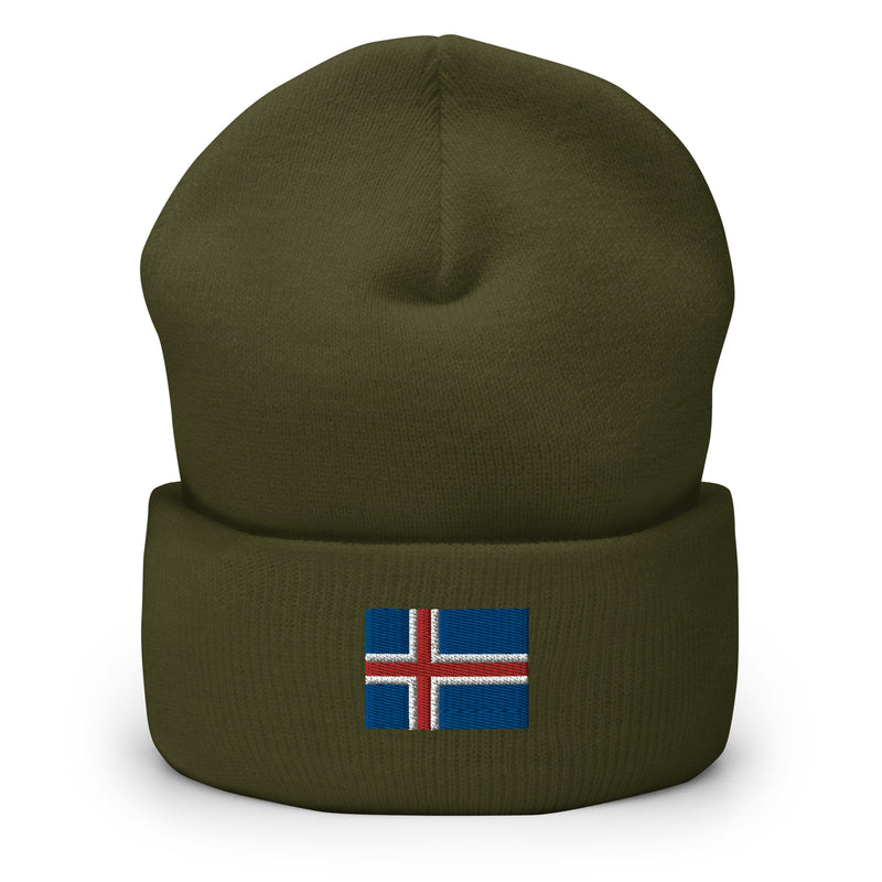 Iceland Flag Cuffed Beanie