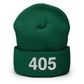 405 Oklahoma Area Code Cuffed Beanie