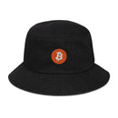 Bitcoin Logo Denim Bucket Hat