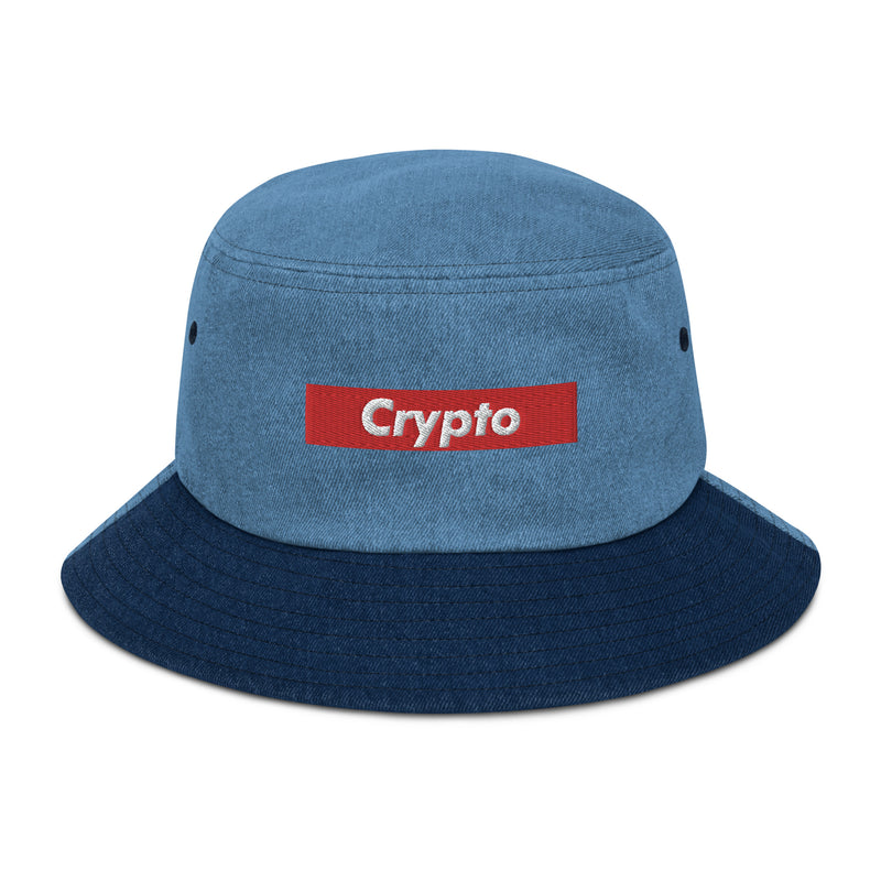 Crypto Box Logo Denim Bucket Hat