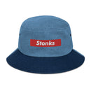 Stonks Box Logo Denim Bucket Hat