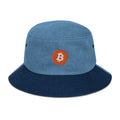 Bitcoin Logo Denim Bucket Hat