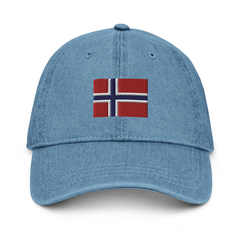 Norway Flag Denim Dad Hat