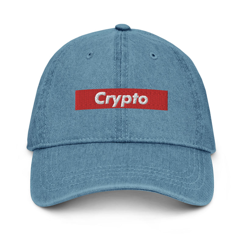 Crypto Box Logo Denim Dad Hat