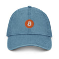 Bitcoin Logo Denim Dad Hat
