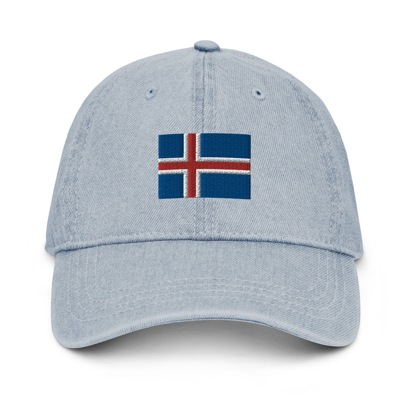 Iceland Flag Denim Dad Hat