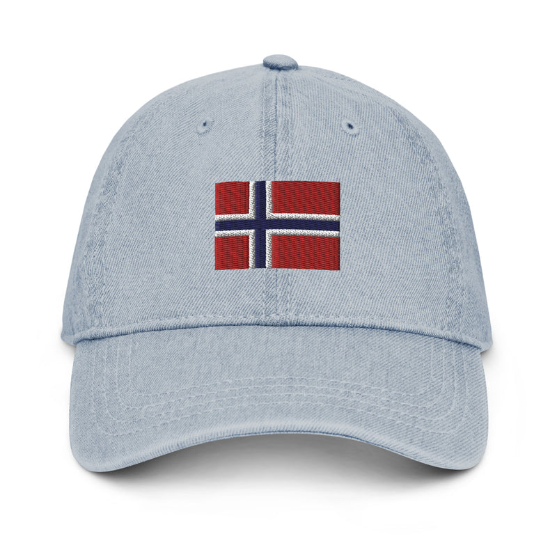 Norway Flag Denim Dad Hat