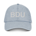 BDU Boulder Airport Code Denim Dad Hat