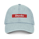 Stonks Box Logo Denim Dad Hat