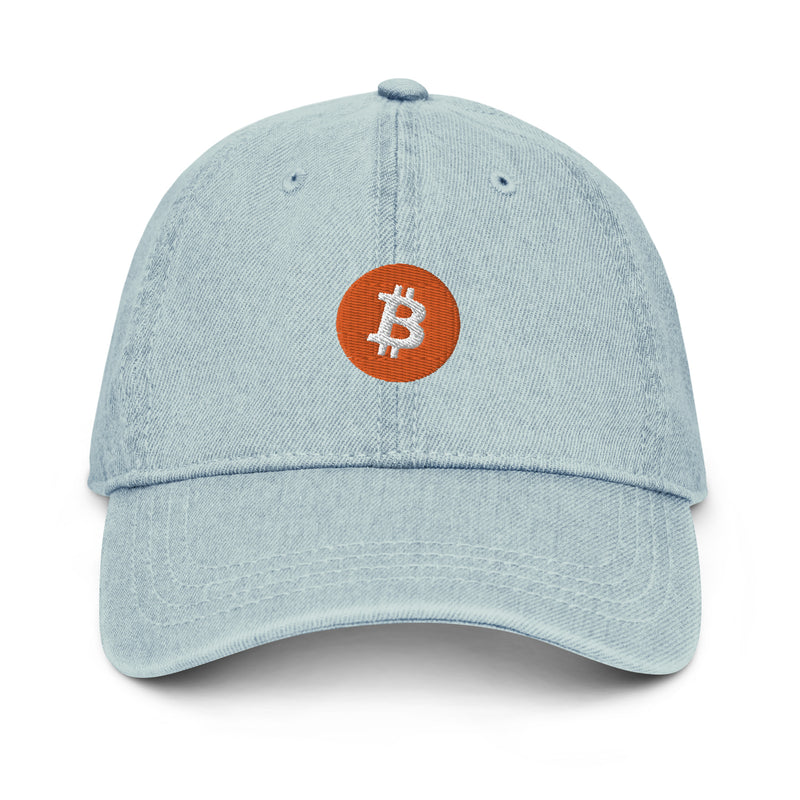 Bitcoin Logo Denim Dad Hat