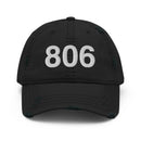 806 Texas Panhandle Area Code Distressed Dad Hat