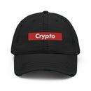 Crypto Box Logo Distressed Dad Hat