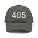 405 Oklahoma Area Code Distressed Dad Hat