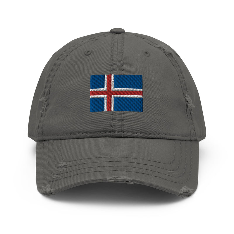 Iceland Flag Distressed Dad Hat