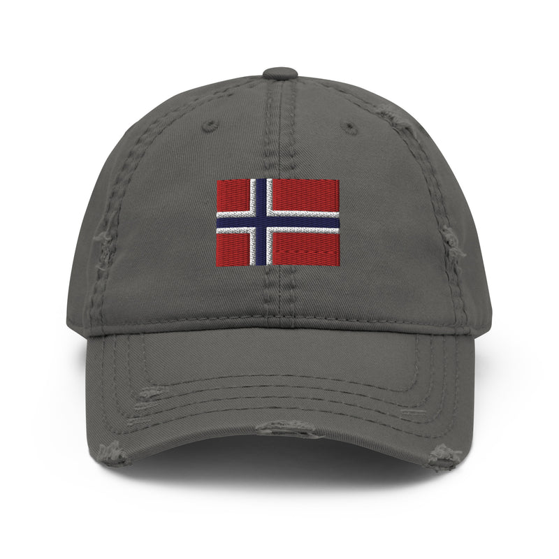 Norway Flag Distressed Dad Hat.