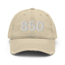 850 Florida Panhandle Area Code Distressed Dad Hat