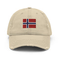 Norway Flag Distressed Dad Hat.