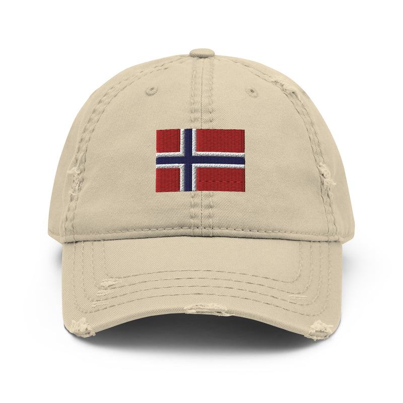 Norway Flag Distressed Dad Hat.