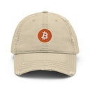 Bitcoin Logo Distressed Dad Hat