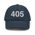 405 Oklahoma Area Code Distressed Dad Hat