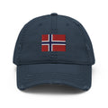 Norway Flag Distressed Dad Hat.