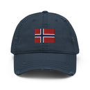Norway Flag Distressed Dad Hat.