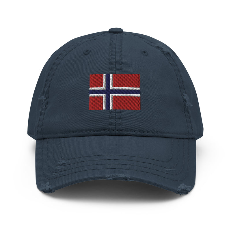 Norway Flag Distressed Dad Hat.