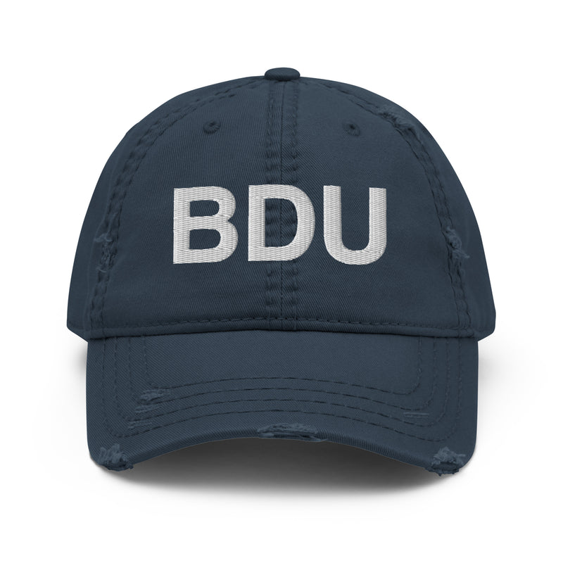 BDU Boulder Airport Code Distressed Dad Hat