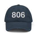 806 Texas Panhandle Area Code Distressed Dad Hat
