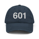 601 Jackson Mississippi Area Code Distressed Dad Hat