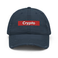 Crypto Box Logo Distressed Dad Hat