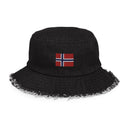 Norway Flag Distressed Bucket Hat