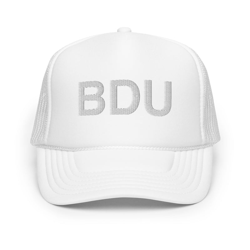 BDU Boulder Airport Code Foam Trucker Hat