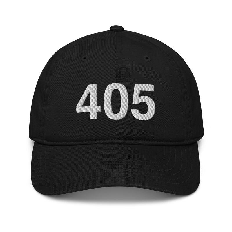 405 Oklahoma Area Code Organic Cotton Dad Hat