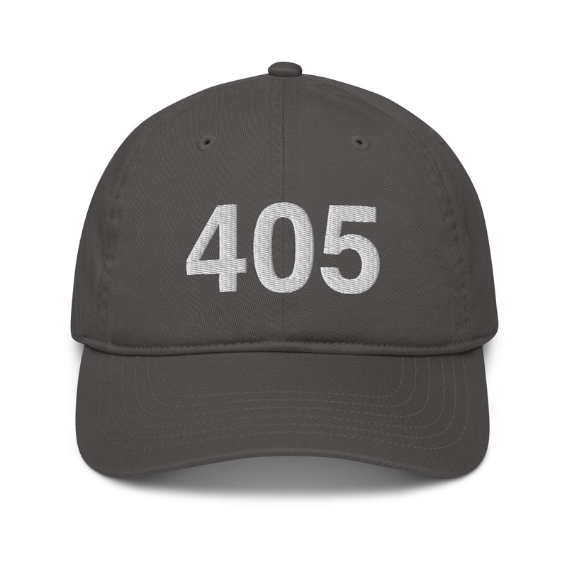 405 Oklahoma Area Code Organic Cotton Dad Hat