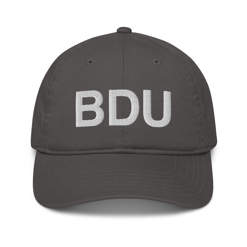 BDU Boulder Airport Code Organic Cotton Dad Hat